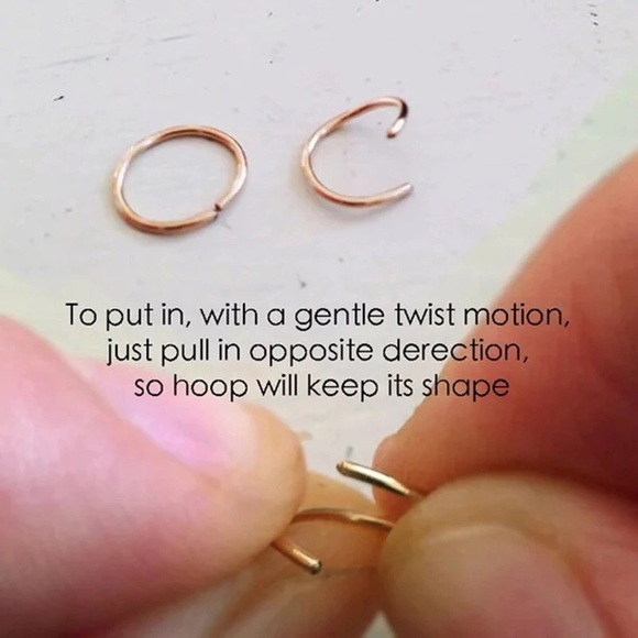 Handmade Nose Ring Hoop - Picture 3 of 5